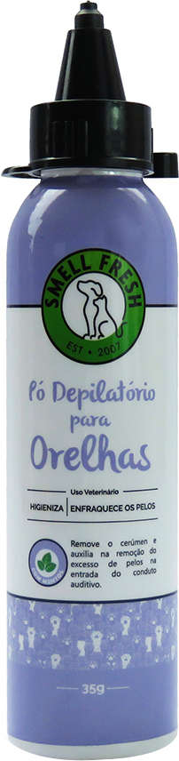Pó Depilatório para Orelhas Smell Fresh para Cães e Gatos - 35 g