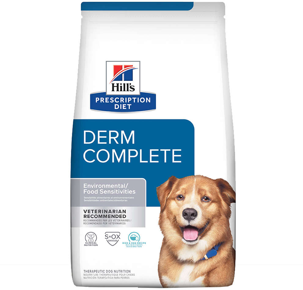 Ração Seca Hill's Prescription Diet Derm Complete Pele e Alergias Alimentares para Cães - 2,94Kg