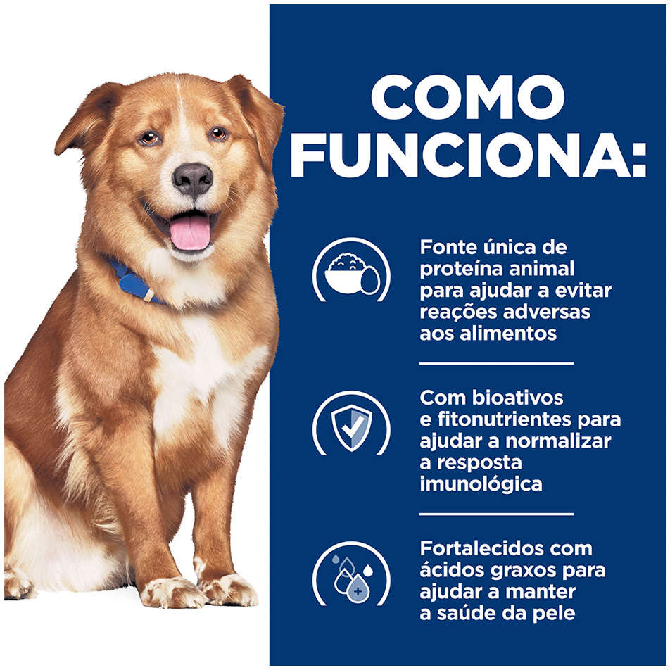 Ração Seca Hill's Prescription Diet Derm Complete Pele e Alergias Alimentares para Cães - 2,94Kg