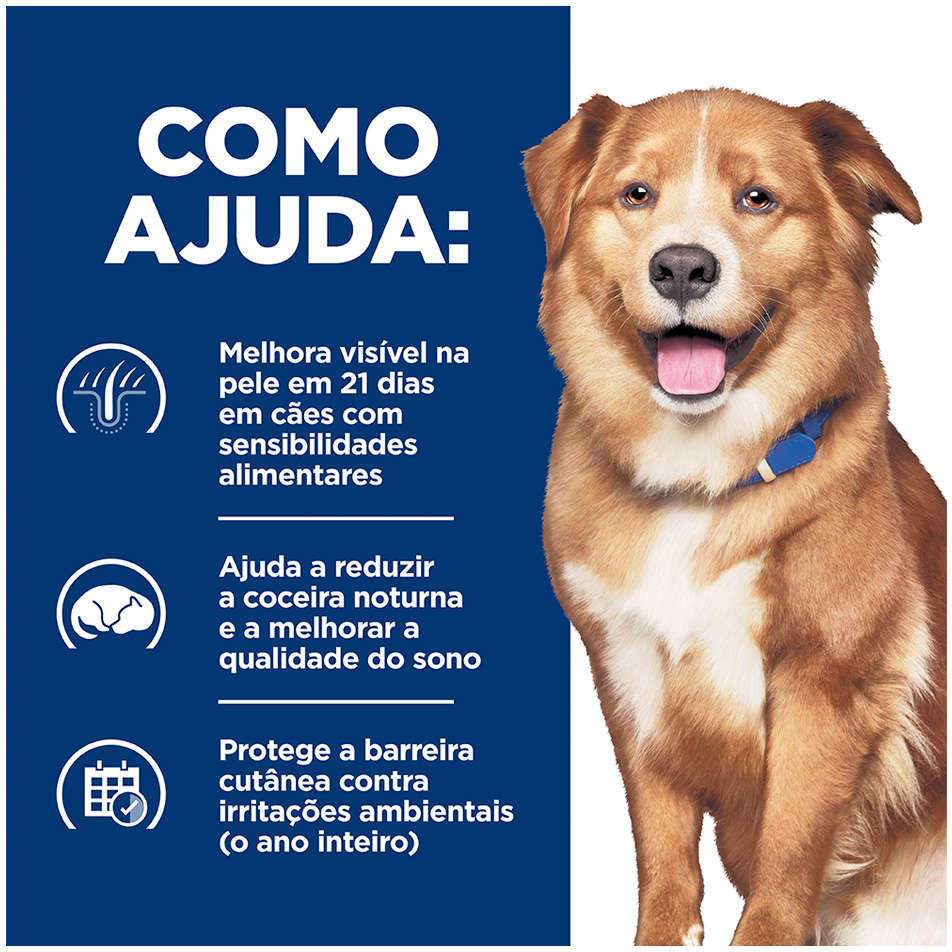 Ração Seca Hill's Prescription Diet Derm Complete Pele e Alergias Alimentares para Cães - 2,94Kg