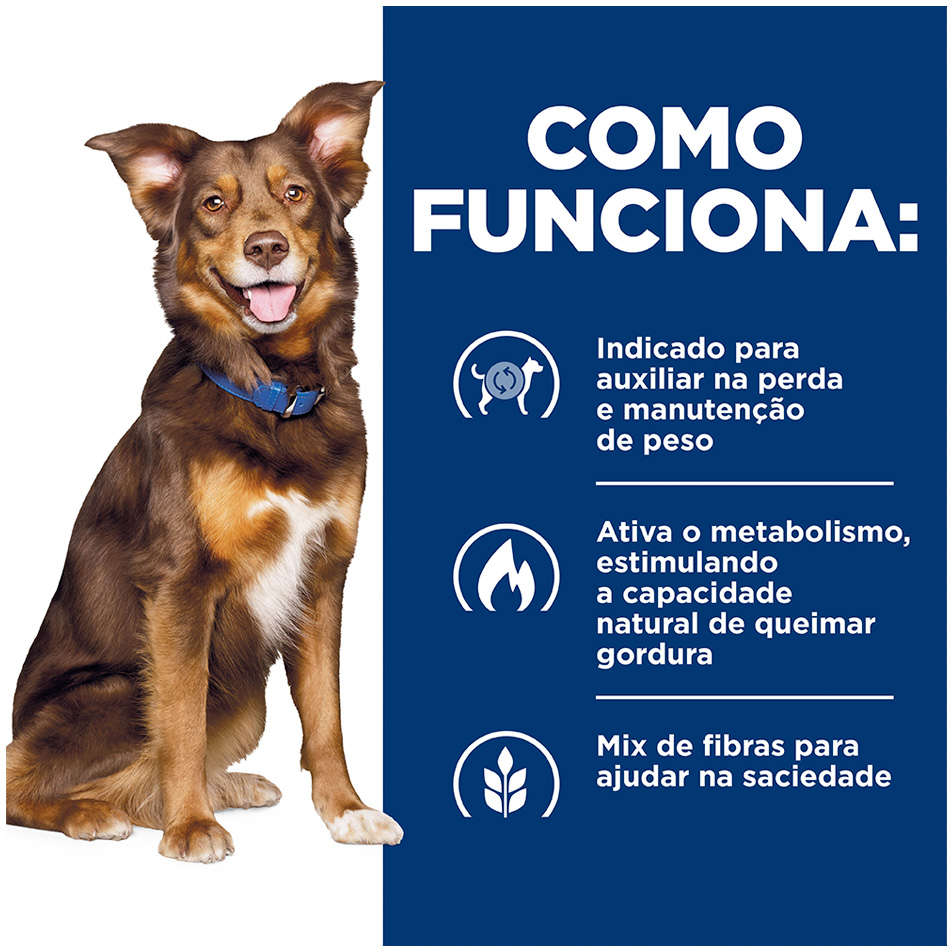 Ração Seca Hill’s Prescription Diet Metabolic Obesidade para Cães Adultos e Sênior sabor Frango - 1,5Kg
