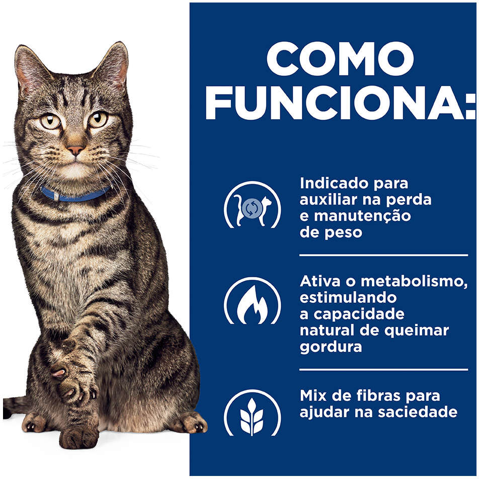 Ração Seca Hill's Prescription Metabolic Perda e Manutenção de Peso para Gatos - 1,81Kg