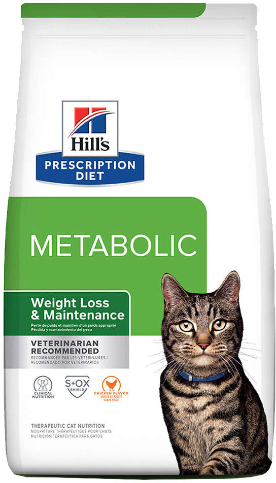 Ração Seca Hill's Prescription Metabolic Perda e Manutenção de Peso para Gatos - 1,81Kg