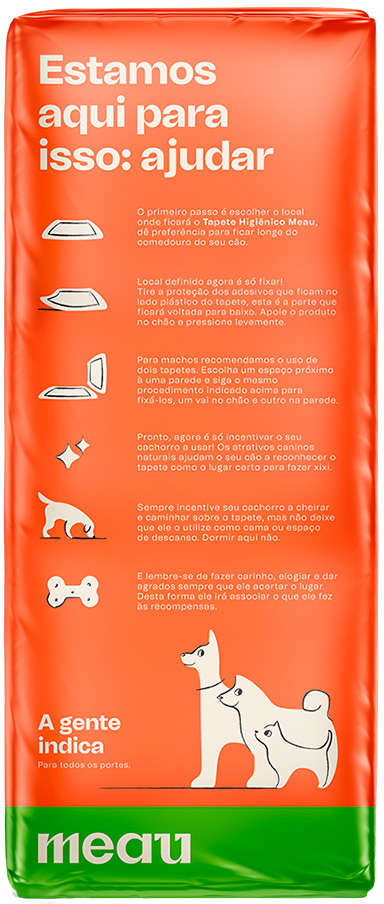Tapete Higiênico Meau Cheirinho Cítrico para Cães - 30 Unidades
