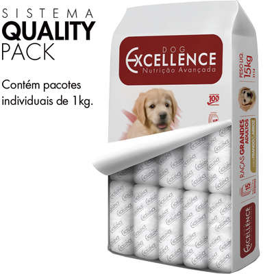 Ração Seca Dog Excellence Frango e Arroz para Cães Filhote Raças Grandes