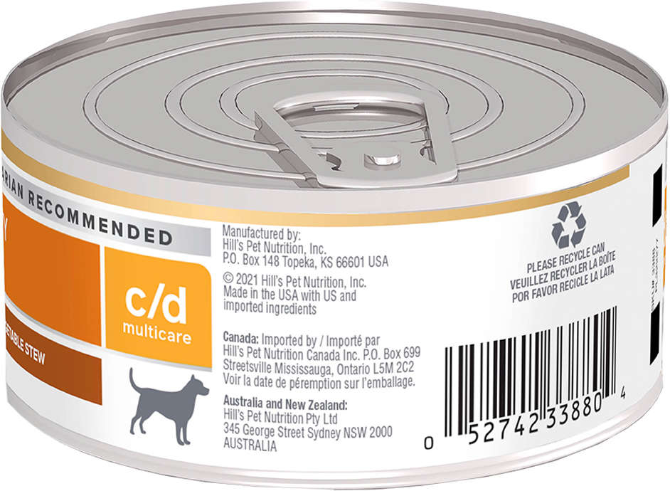 Ração Úmida Hill's Prescription Diet Lata c/d Cuidado Urinário para Cães - 156 g