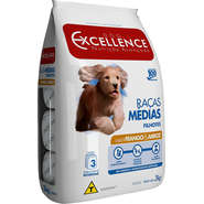 Ração Seca Dog Excellence Frango e Arroz para Cães Filhotes Raças Médias - 3Kg