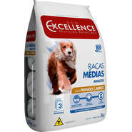 Ração Seca Dog Excellence Frango e Arroz para Cães Adultos Raças Médias - 3Kg