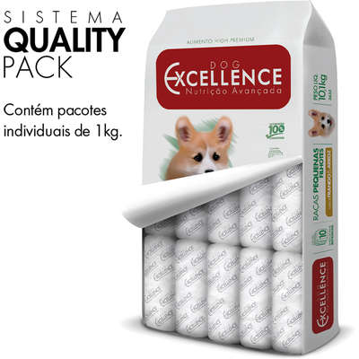 Ração Seca Dog Excellence Frango e Arroz para Cães Filhotes Raças Pequenas