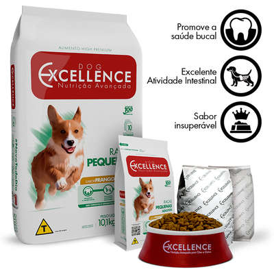 Ração Seca Dog Excellence Frango com Arroz para Cães Adultos Raças Pequenas