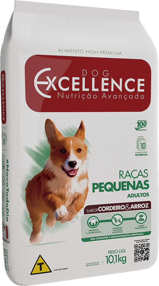 Ração Seca Dog Excellence Cordeiro e Arroz para Cães Adultos Raças Pequenas - 10,1Kg