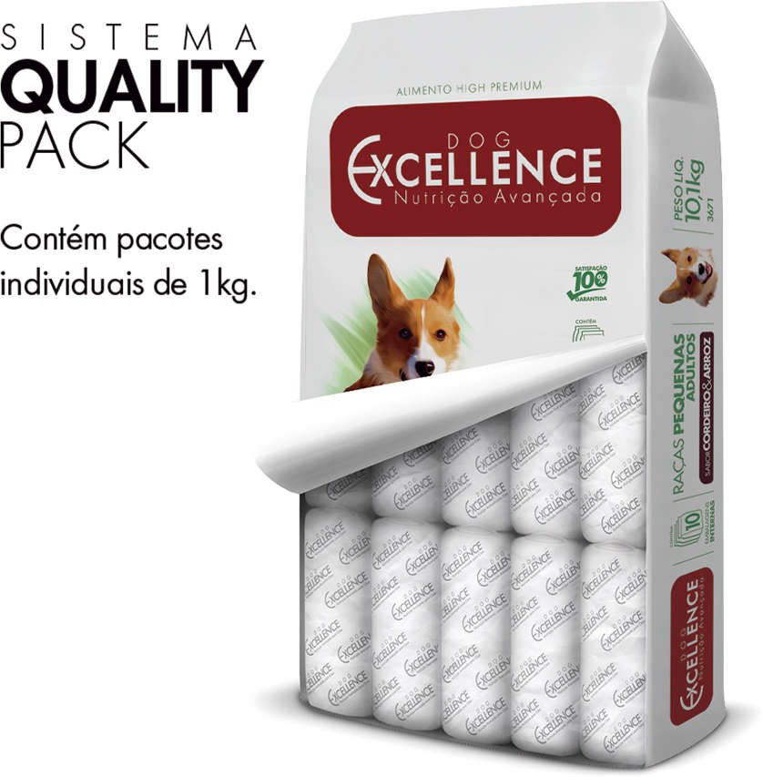 Ração Seca Dog Excellence Cordeiro e Arroz para Cães Adultos Raças Pequenas - 10,1Kg