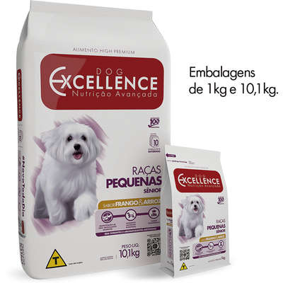 Ração Seca Dog Excellence Frango e Arroz para Cães Idosos Raças Pequenas