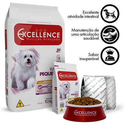 Ração Seca Dog Excellence Frango e Arroz para Cães Idosos Raças Pequenas