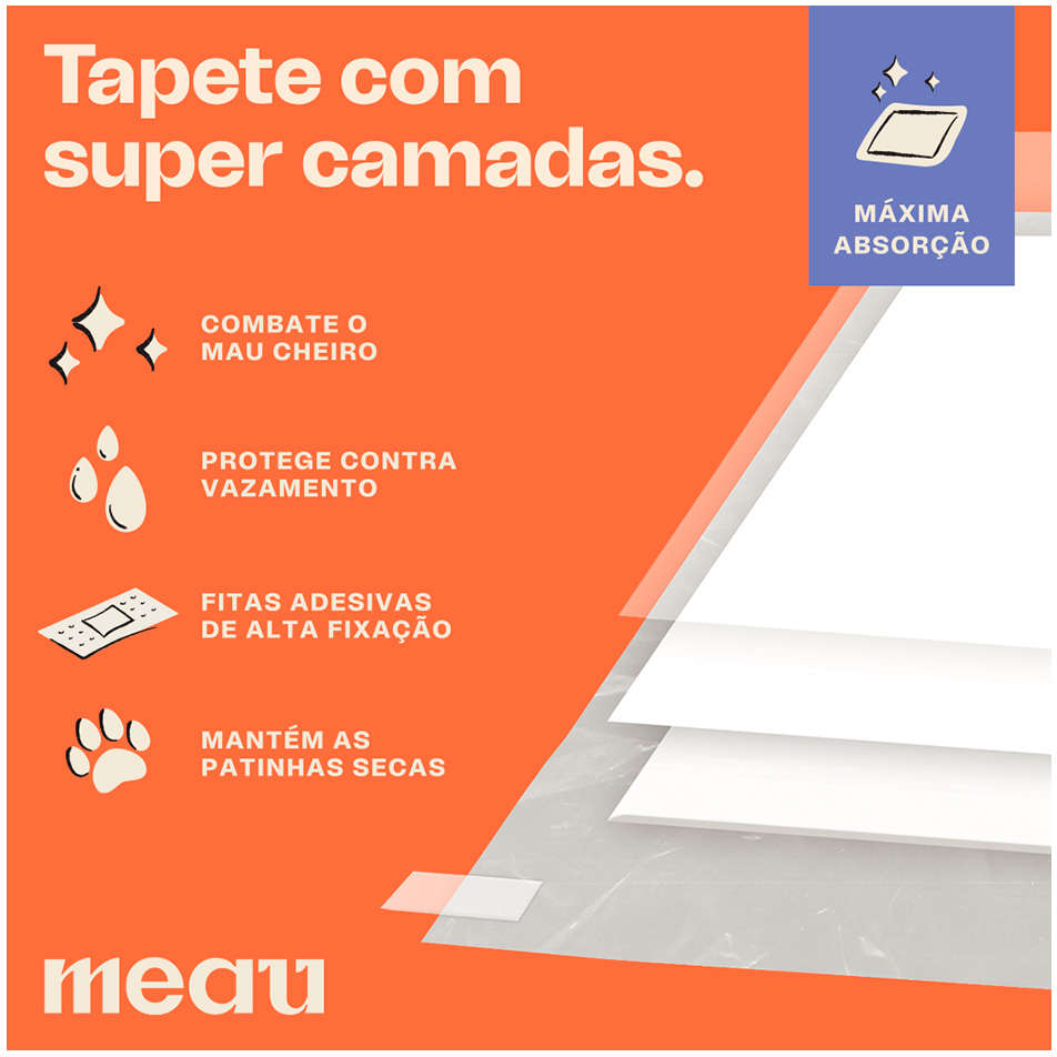 Tapete Higiênico Meau para Cães - 30 Unidades