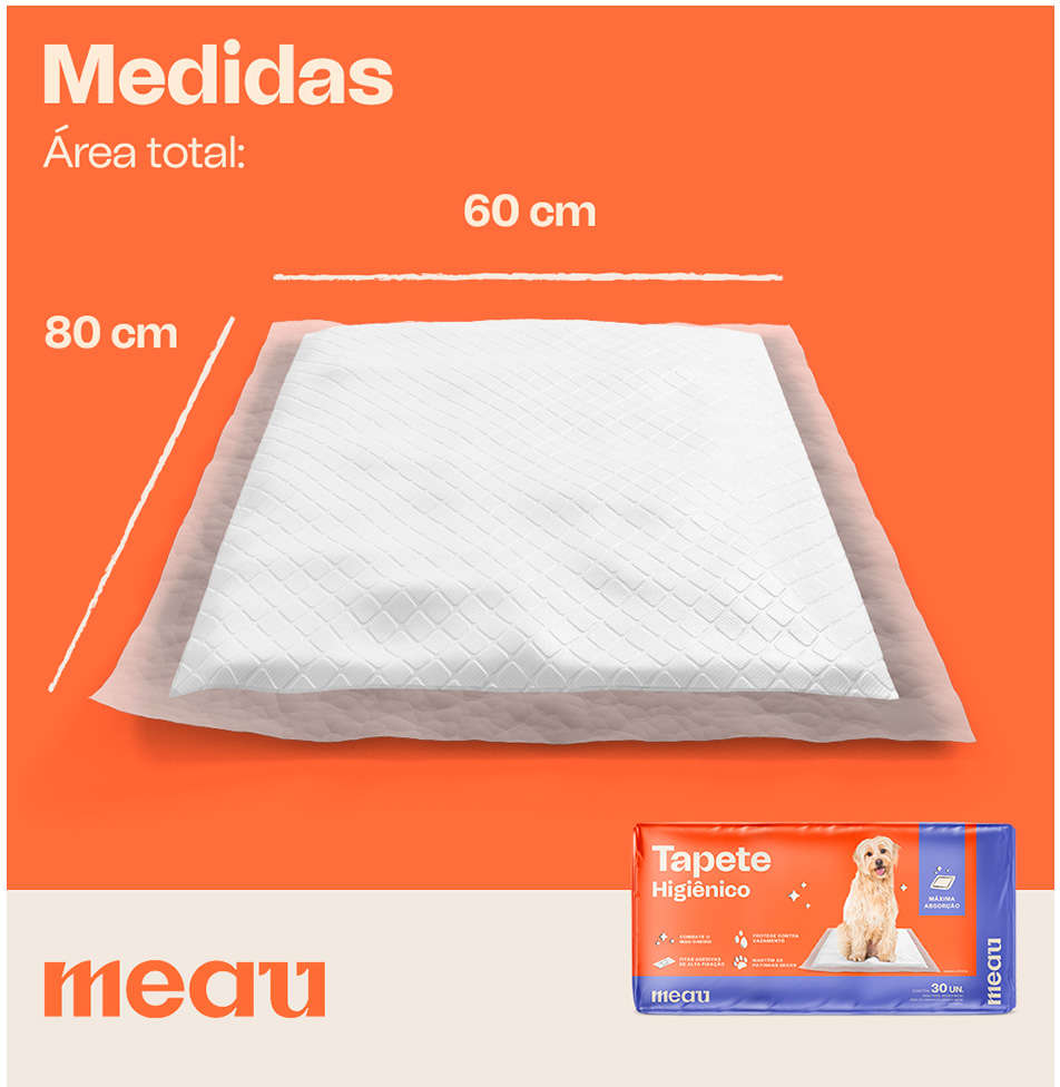 Tapete Higiênico Meau para Cães - 30 Unidades