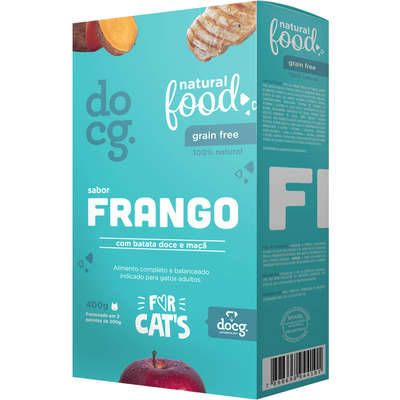 Alimento Natural docg. Frango com Batata Doce e Maçã para Gatos Adultos