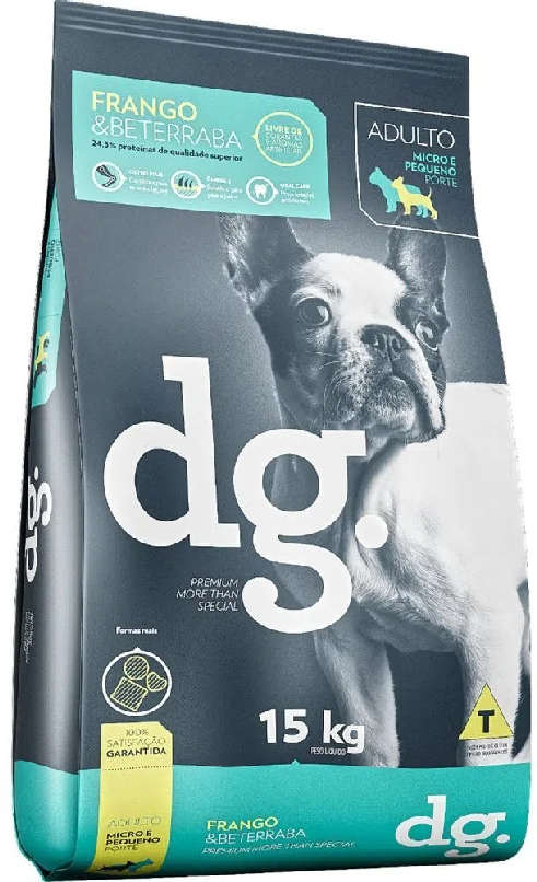 Ração Seca dg. Frango e Beterraba para Cães Adultos Micro e Pequeno Porte - 15Kg