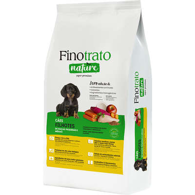 Ração Seca Finotrato Nature para Cães Filhotes Raças Pequenas e Médias
