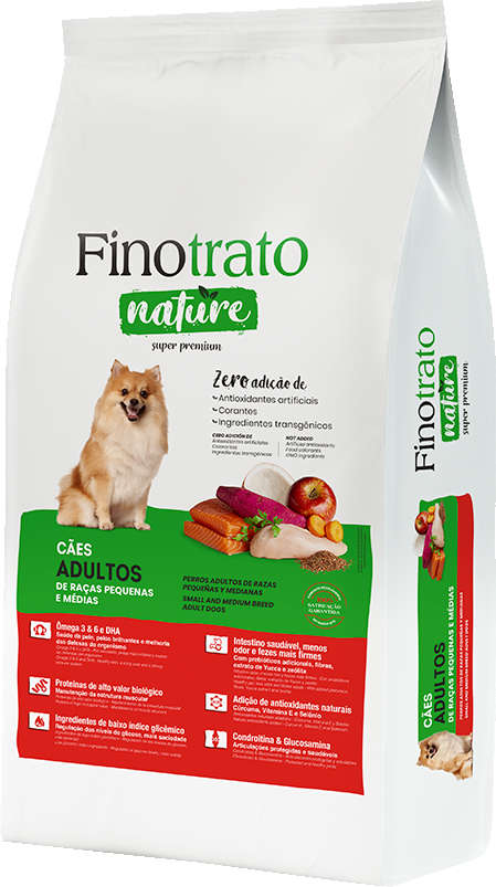 Ração Seca Finotrato Nature para Cães Adultos Raças Pequenas e Médias - 10,1Kg