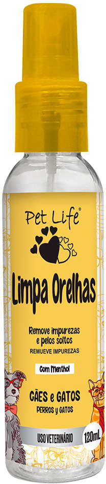 Loção Limpa Orelhas Pet Life - 120ml