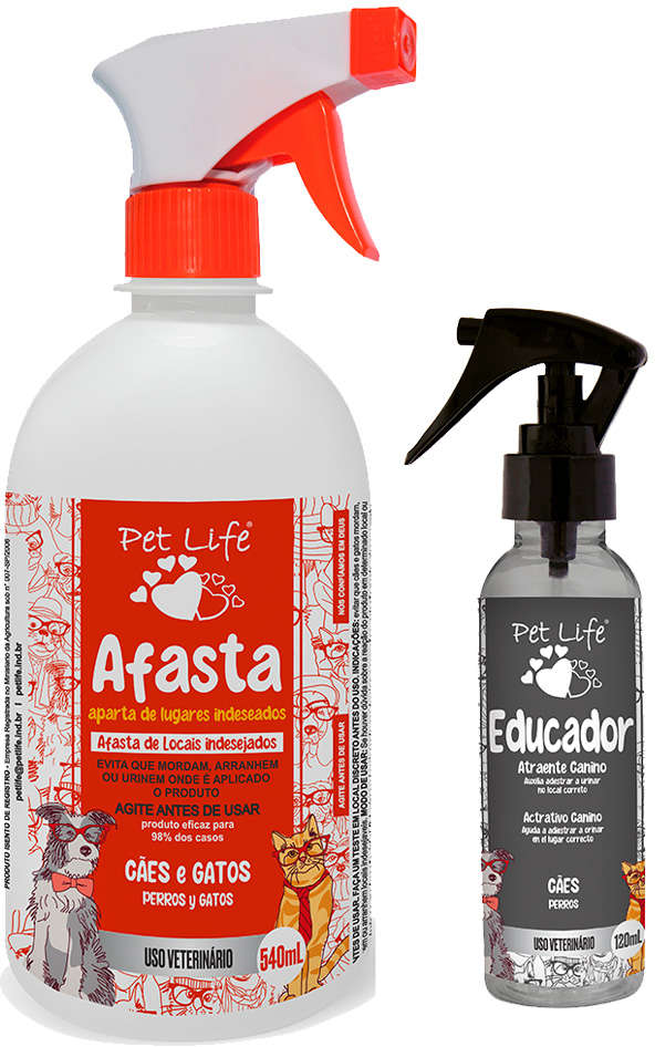 Educador de Cães de 120ml + Afasta Cães Pet Life de 540 mL - Kit