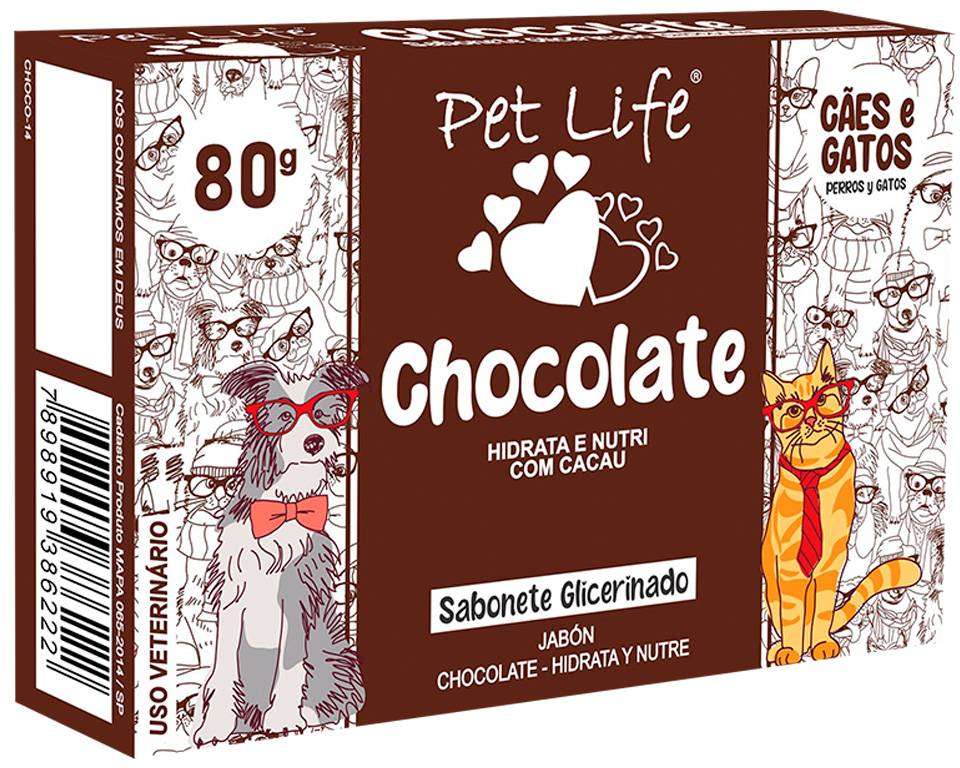 Sabonete Chocolate Pet life para Cães e Gatos - 80 g