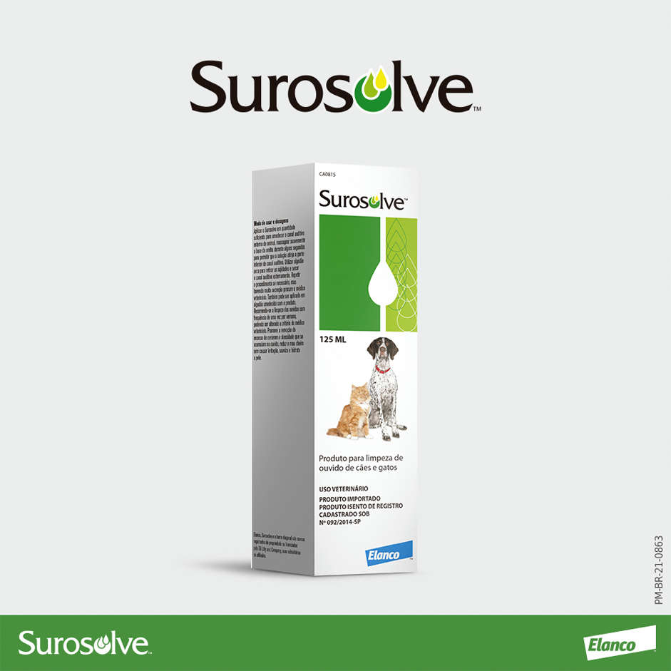 Solução Elanco Surosolve para Limpeza de Ouvido - 125 mL