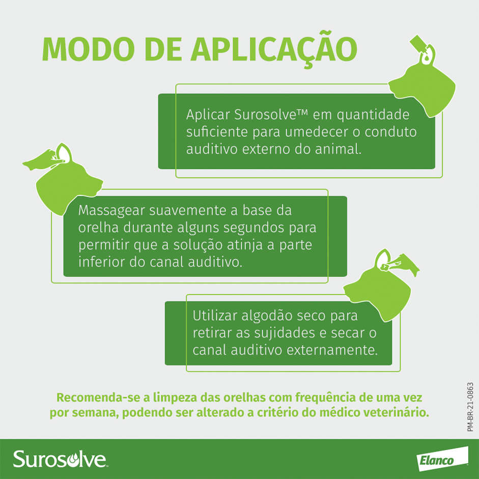 Solução Elanco Surosolve para Limpeza de Ouvido - 125 mL