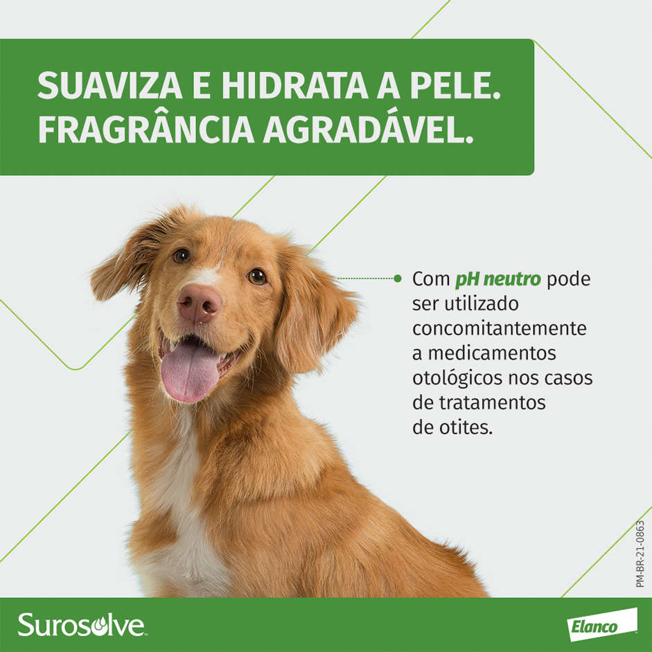 Solução Elanco Surosolve para Limpeza de Ouvido - 125 mL