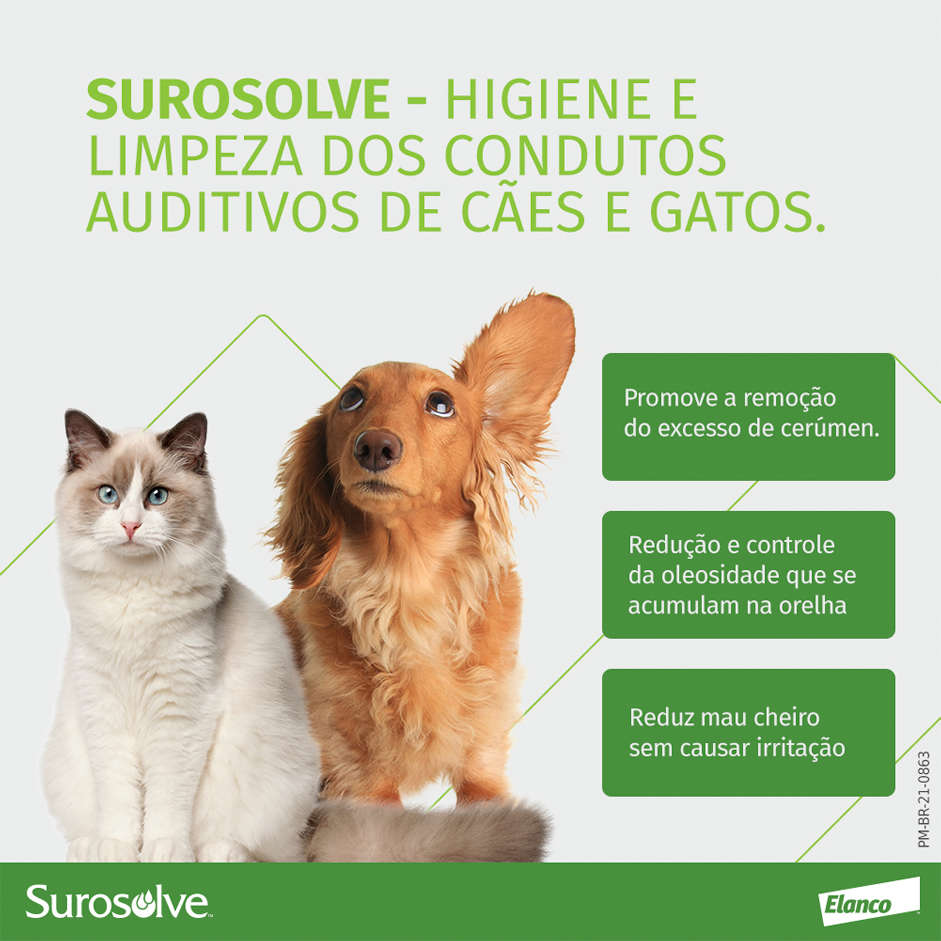 Solução Elanco Surosolve para Limpeza de Ouvido - 125 mL