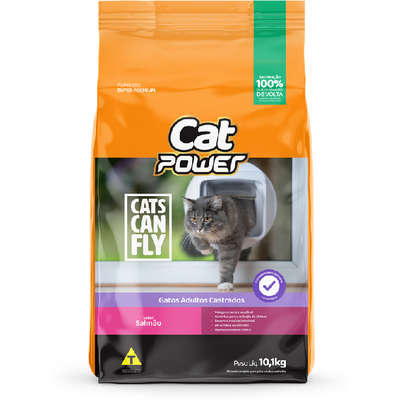 Ração Seca Cat Power Salmão para Gatos Castrados Adultos