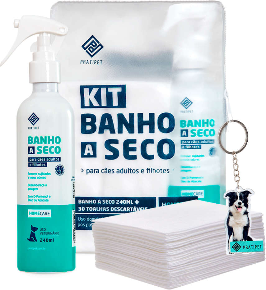 Kit Pratipet Home Pet Banho a Seco - KIT