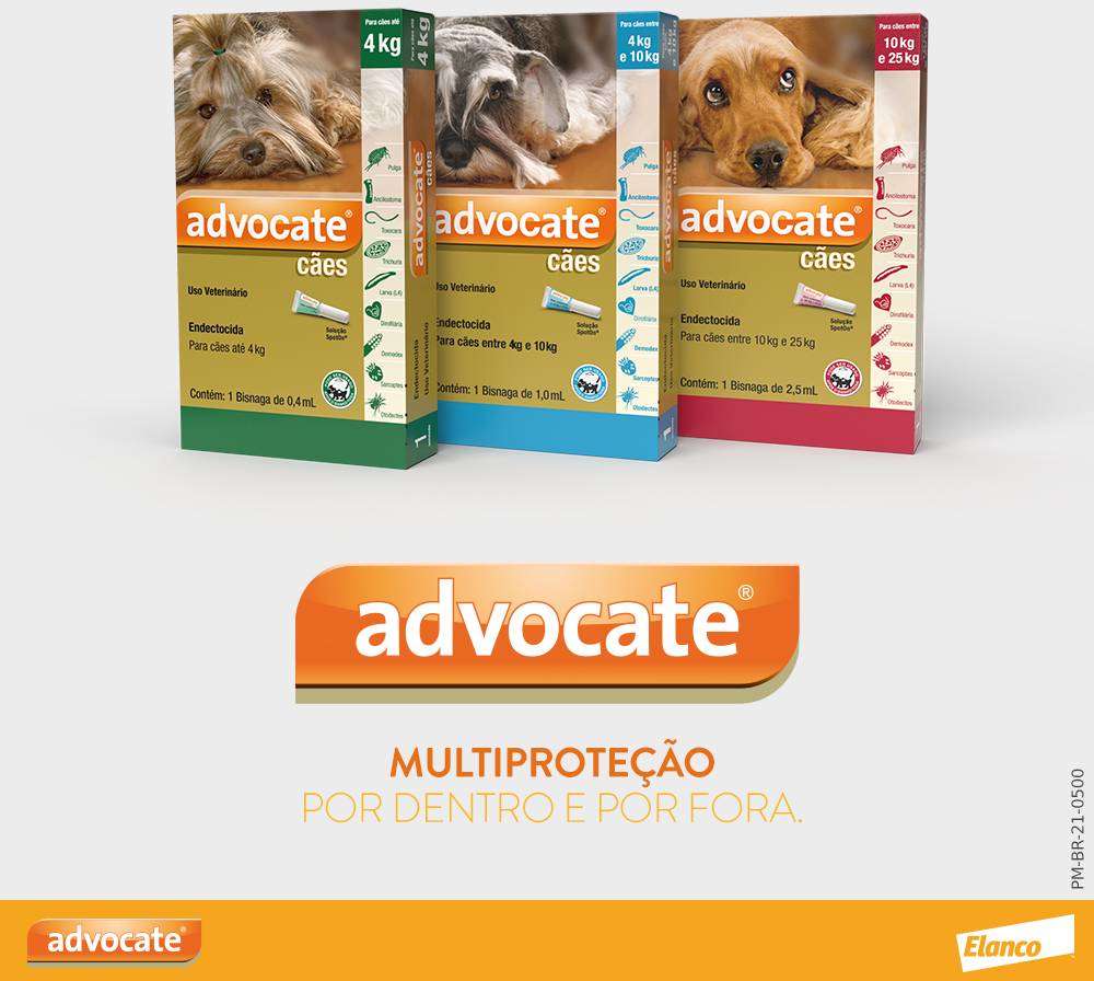 Antipulgas e Vermicida Advocate 100 mg para Cães de 4 a 10Kg - 1 Pipeta