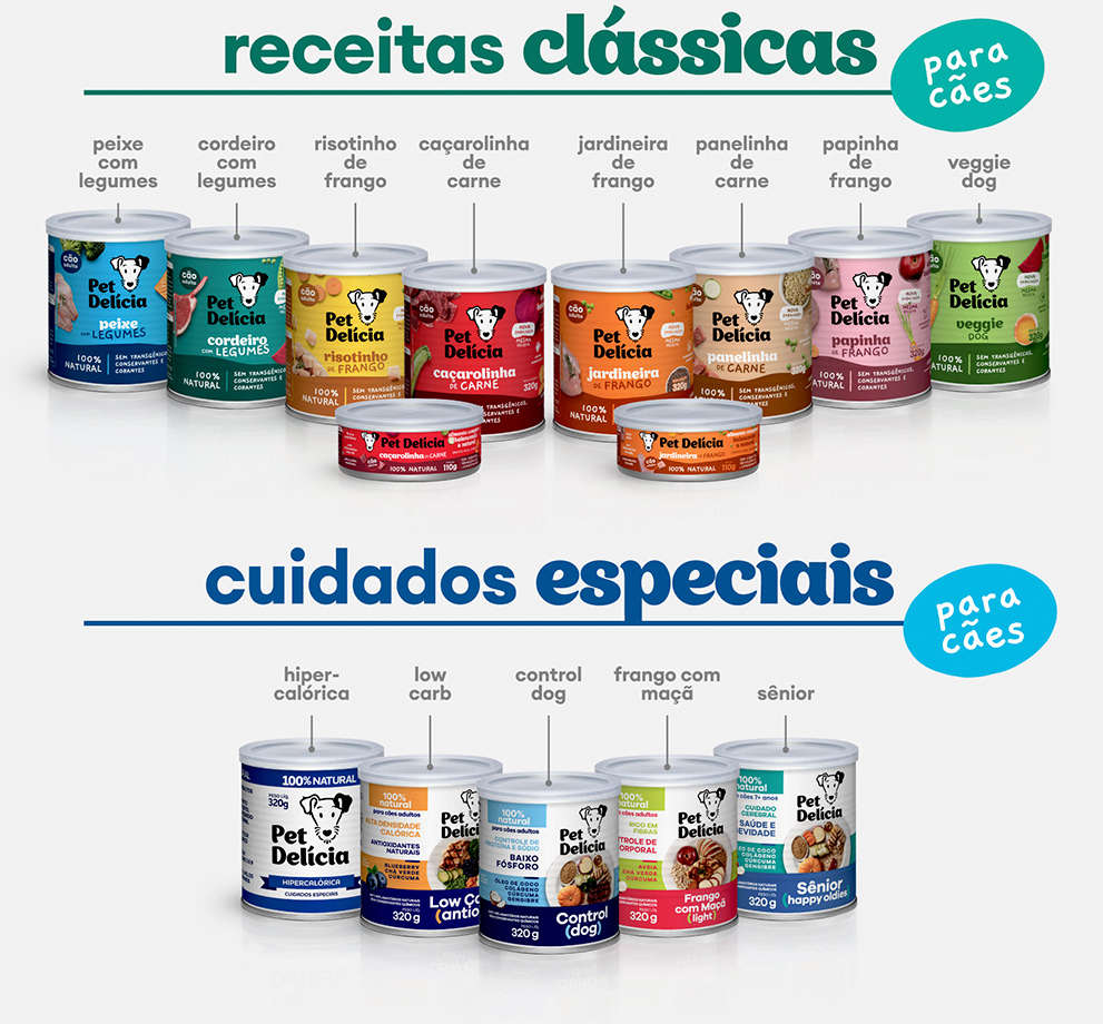 Ração Úmida Pet Delícia Natural Caçarolinha de Carne - 320 g