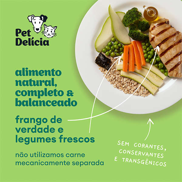 Ração Úmida Pet Delícia Natural Maravilha de Frango - 320 g
