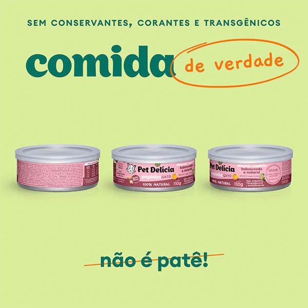 Ração Úmida Pet Delícia Natural Papinha de Frango Crescimento Saudável para Gatos Filhotes - 110 g