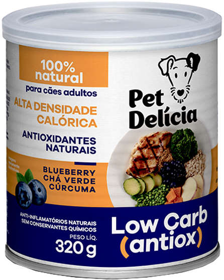 Ração Úmida Pet Delícia Natural Low Carb Antiox - 320 g