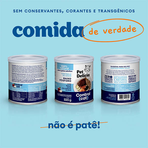 Ração Úmida Pet Delícia Control Cat Baixo Fósforo - 320 g