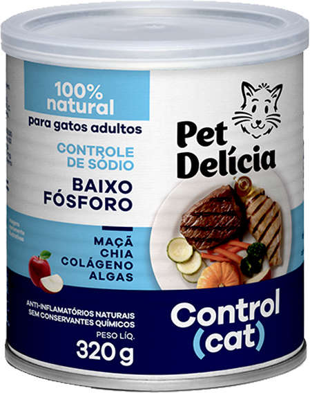 Ração Úmida Pet Delícia Control Cat Baixo Fósforo - 320 g