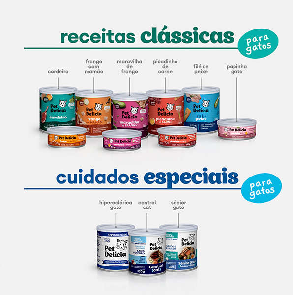 Ração Úmida Pet Delícia Natural Frango com Mamão Saúde Intestinal - 320 g