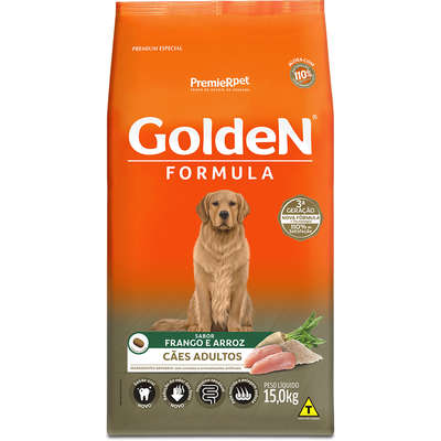 Ração Seca PremieR Pet Golden Formula Cães Adultos Frango e Arroz
