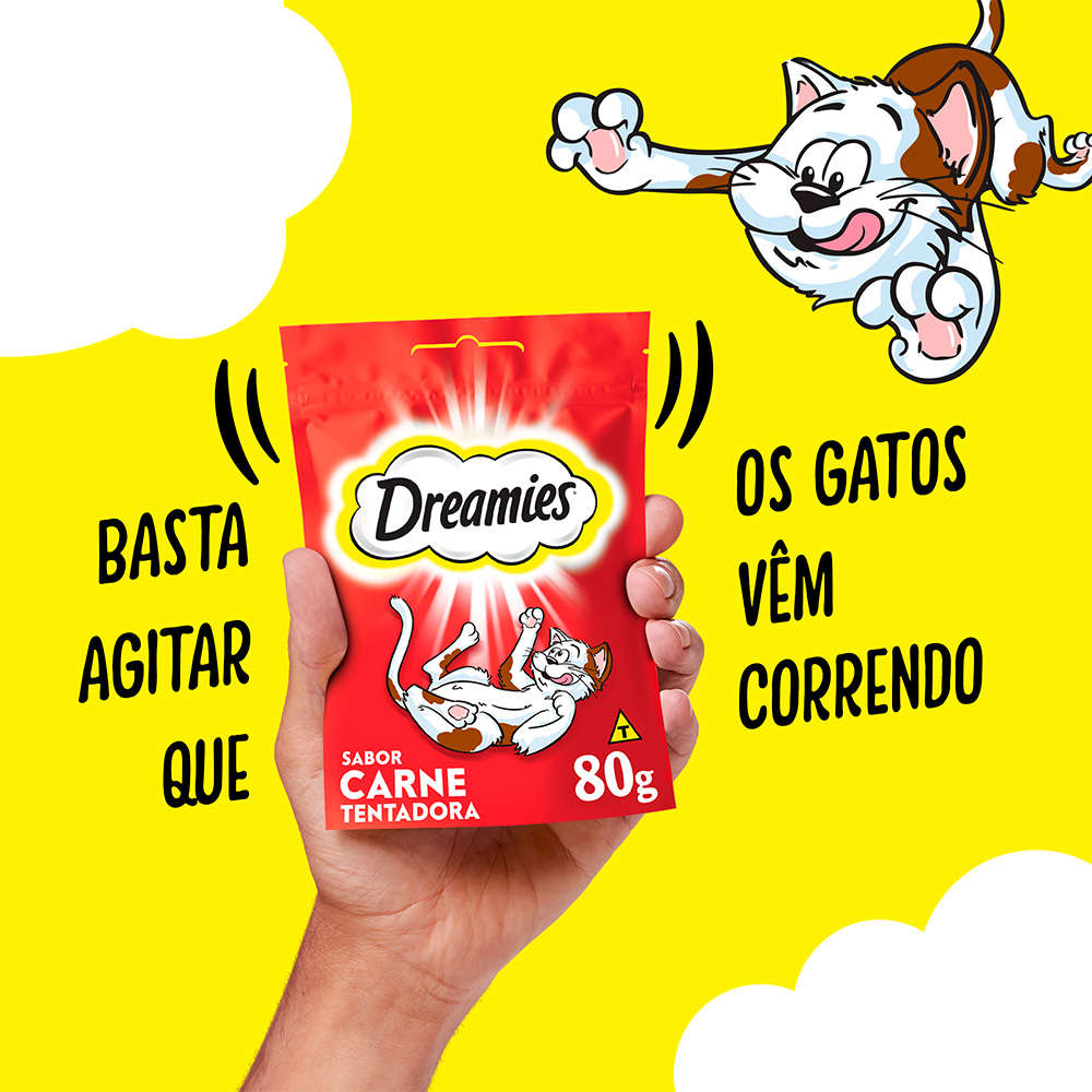 Petisco Dreamies Carne Tentadora para Gatos Adultos - 150 g
