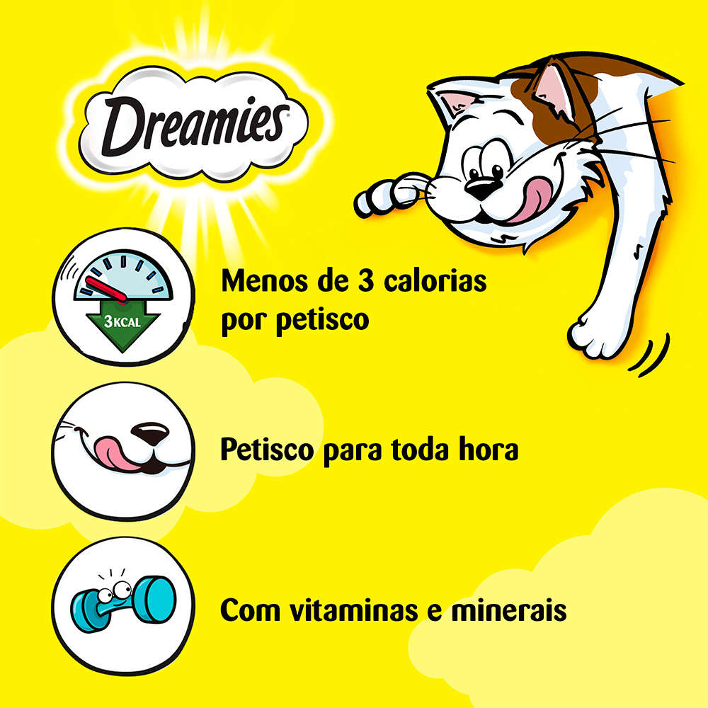 Petisco Dreamies Carne Tentadora para Gatos Adultos - 150 g