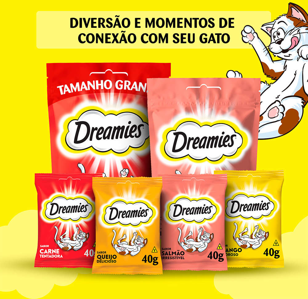 Petisco Dreamies Carne Tentadora para Gatos Adultos - 150 g