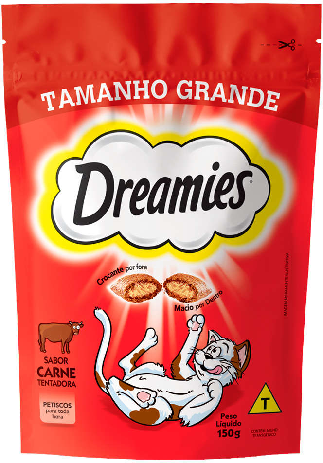 Petisco Dreamies Carne Tentadora para Gatos Adultos - 150 g