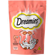 Petisco Dreamies Salmão Irresistível para Gatos Adultos - 80 g