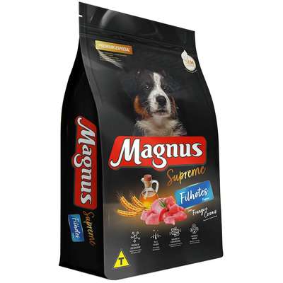 Ração Seca Magnus Supreme Frango e Cereais para Cães Filhotes