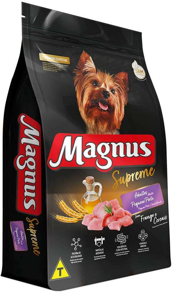 Ração Seca Magnus Supreme Frango e Cereais para Cães Adultos de Pequeno Porte - 2,5Kg