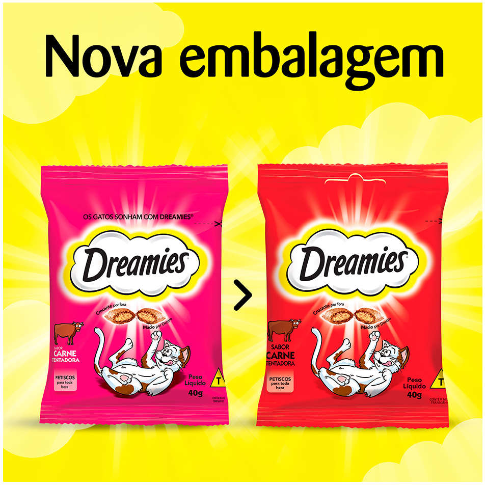 Petisco Dreamies Carne Tentadora para Gatos Adultos - 150 g